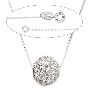 Other Necklace Styles Crystal Silver Colored
