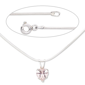 Pendant Style Cubic Zirconia Silver Colored