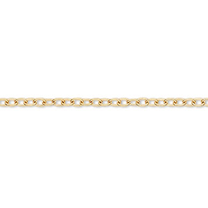 Chain, rose gold-finished brass, 2.5mm lightweight cable. Sold per 50-foot section.