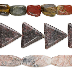 Bead mix, glass and multi-gemstone (natural / dyed / stabilized / heated / irradiated / man-made / imitation), mixed colors, 16x8mm-41x24mm mixed shapes, Mohs hardness 3 to 7. Sold per pkg of (3) 15-inch strands.