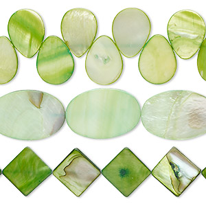 Beads Mother-Of-Pearl Greens