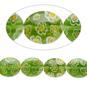 Beads Millefiori Greens