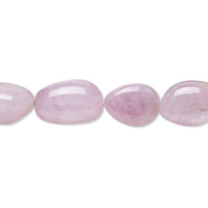 Bead, kunzite (natural), small hand-cut nugget with 0.4-1.4mm hole, Mohs hardness 6-1/2 to 7. Sold per 7-inch strand.