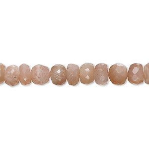 Peach Moonstone Faceted Rondelle Beads   Peach Moonstone Rondelle Beads   Moonstone Beads   Pink Moonstone faceted Beads   Natural Gemstone