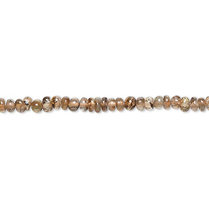 Bead, andalusite (natural), 3x1mm-3x2mm hand-cut rondelle with 0.4-1mm hole, B- grade, Mohs hardness 7 to 7-1/2. Sold per 13-inch strand, approximately 170 beads.