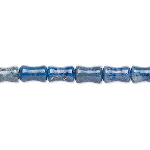 Bead, denim lapis (natural), 8x5mm-9x5mm dog bone with 0.6-1mm hole, C grade, Mohs hardness 5 to 6. Sold per 15-inch strand.
