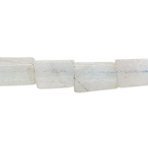 Bead, aquamarine (heated), 10x7mm-13x8mm beveled trapezoid with 0.4-1.4mm hole, D grade, Mohs hardness 7-1/2 to 8. Sold per 15-inch strand.