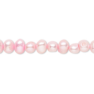 Pearl, cultured freshwater (dyed), dark blush, 5-6mm semi-round with 0.4-0.6mm hole, D grade, Mohs hardness 2-1/2 to 4. Sold per 15-1/2&quot; to 16&quot; strand.