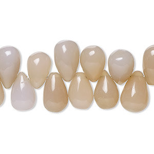 Bead, peach and purple chalcedony (dyed), light, 11x7mm-12x9mm hand-cut top-drilled teardrop with 0.4-1.4mm hole, C- grade, Mohs hardness to 6-1/2 to 7. Sold per 8-inch strand.