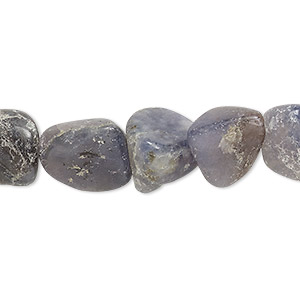 Bead, iolite (natural), matte, small hand-cut nugget, Mohs hardness 7 to 7-1/2. Sold per 13-inch strand.
