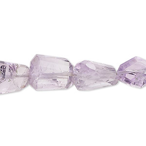 Bead, amethyst (natural), 9x6mm-16x12mm hand-cut faceted freeform, C grade, Mohs hardness 7. Sold per 8-inch strand.