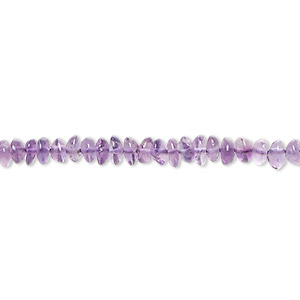 Bead, amethyst (natural), 3x1mm-5x3mm hand-cut saucer, C+ grade, Mohs hardness 7. Sold per 14-inch strand, approximately 15 beads.