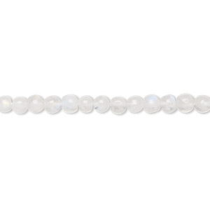 Bead, rainbow moonstone (natural), 3-4mm hand-cut round, C grade, Mohs hardness 6 to 6-1/2. Sold per 14-inch strand.