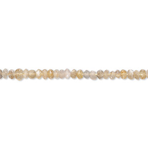 Bead, peach moonstone / grey moonstone / white moonstone (natural), 3x2mm hand-cut faceted rondelle, B- grade, Mohs hardness 6 to 6-1/2. Sold per 13-inch strand, approximately 180 beads.
