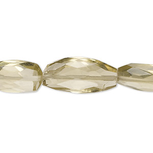 Bead, lemon quartz (heated), small to large hand-cut flat-sided faceted nugget, Mohs hardness 7. Sold per 13-inch strand.