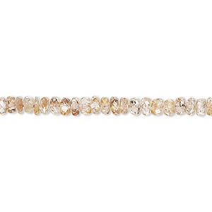 Multi Zircon Gemstone Rondelle Faceted 3 mm Beads 13-15" 5 Strand Necklace AZ212