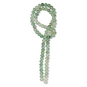 Bead, green aventurine (natural), shaded, 4x3mm-6mm hand-cut rondelle, B grade, Mohs hardness 7. Sold per 13-inch strand, approximately 85 beads.