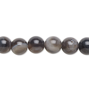 Beads Grade C Black Agate