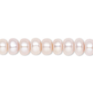 Pearl, cultured freshwater (natural), mauve, 7-8mm button, C grade, Mohs hardness 2-1/2 to 4. Sold per 14-inch strand.