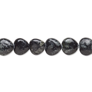 Bead, Picasso serpentine (natural), 8mm puffed teardrop, C grade, Mohs hardness 2-1/2 to 6. Sold per 15-inch strand.