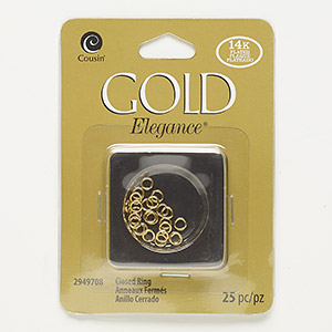 Soldered Closed Jump Rings Gold Plated/Finished Gold Colored
