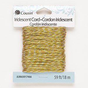Cousin Gold Iridescent Cord, 59 ft.