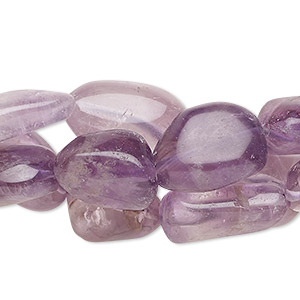 Bead mix, amethyst (natural / dyed / heated), 14x8mm-22x18mm hand-cut nugget, Mohs hardness 7. Sold per pkg of (3) 14-inch strands.