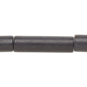 Bead, blackstone (dyed), 30x8mm-32x9mm round tube, C- grade, Mohs hardness 6-1/2 to 7. Sold per 15-inch strand.