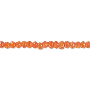 Bead, carnelian (dyed/heated), dark, 4x2mm-5x3mm hand-cut faceted rondelle, B+ grade, Mohs hardness 6-1/2 to 7. Sold per 14-inch strand, approximately 120 beads.