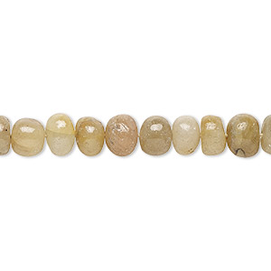 Bead, honey sapphire (natural), 6x4mm-7x5mm hand-cut rondelle, C grade, Mohs hardness 9. Sold per 14-inch strand, approximately 75 beads.