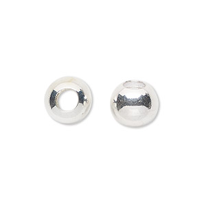 Bead, sterling silver, 10mm seamless round. Sold per pkg of 2.