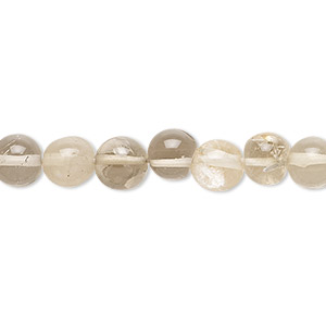 Bead, lodolite (natural), 6-7mm hand-cut uneven round, C+ grade, Mohs hardness 7. Sold per 14-inch strand, approximately 50 beads.