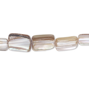 Bead, mother-of-pearl shell (dyed), green and brown, medium to large chip and 10x7mm-11x8mm stick, Mohs hardness 3-1/2. Sold per 15-inch strand.
