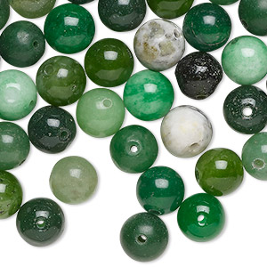 Bead mix, Malaysia &quot;jade&quot; (quartz) (dyed), 7-8mm irregular round, C grade, Mohs hardness 7. Sold per 2-ounce pkg, approximately 85 beads.