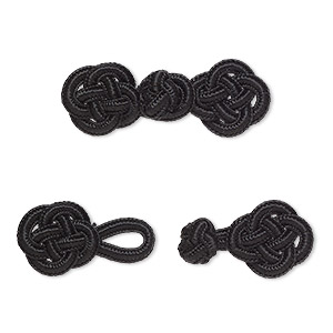 Clasp, breakaway, plastic, black, 20x10mm round tube. Sold per pkg of 50. -  Fire Mountain Gems and Beads