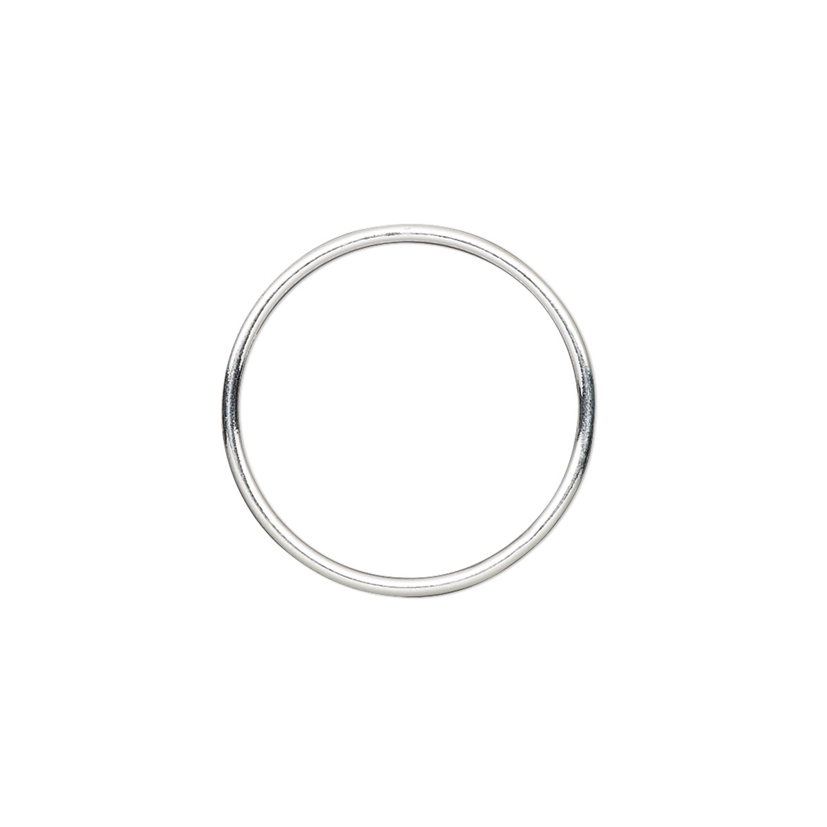 Jump ring, sterling silver, 20mm soldered round, 18.2mm inside diameter ...