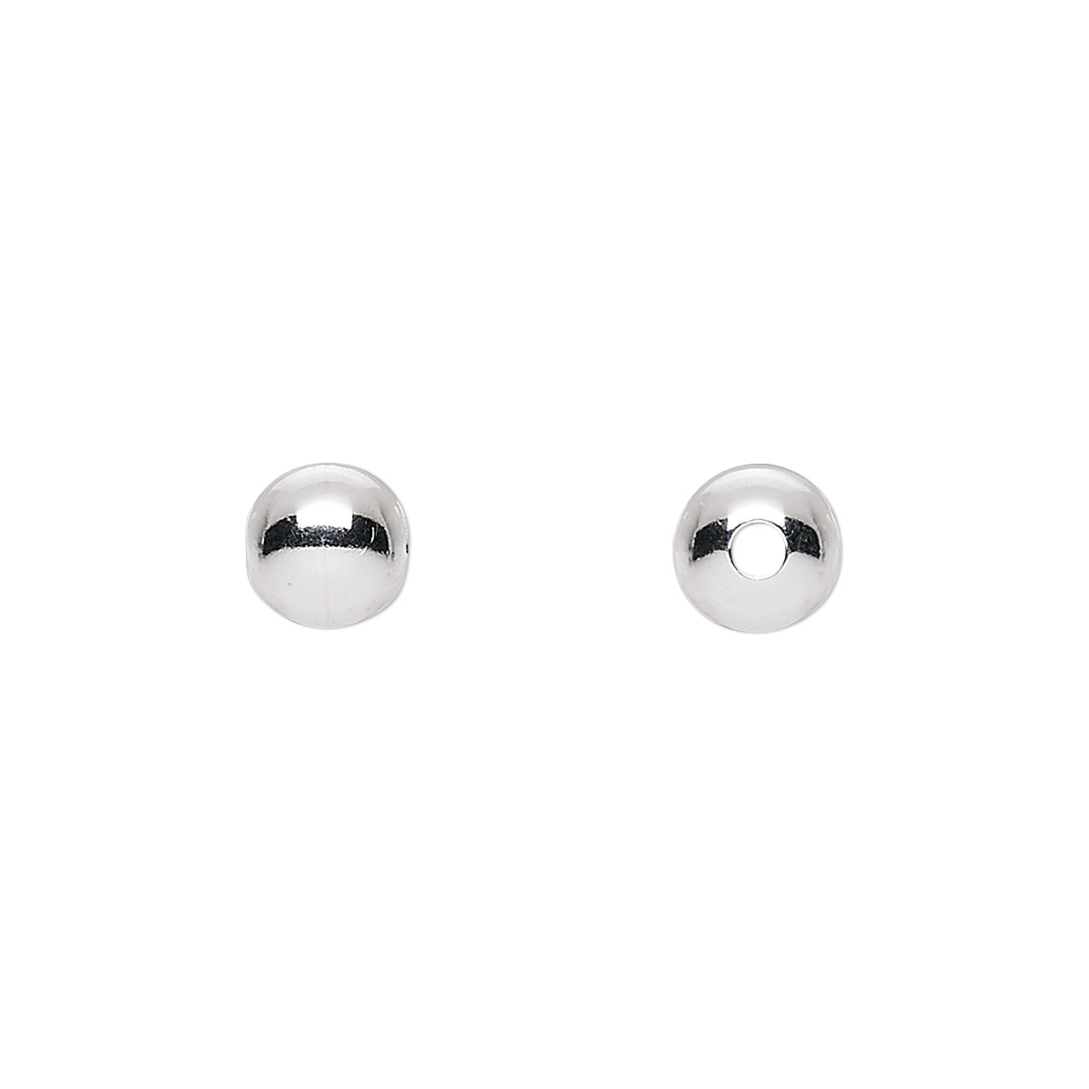 Bead, sterling silver, 7mm seamless round. Sold per pkg of 50. - Fire ...