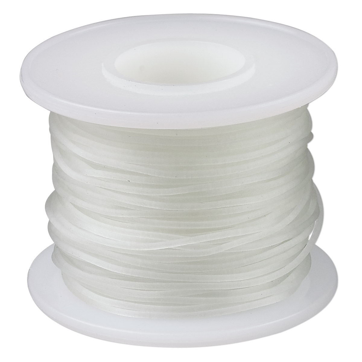 Cord, synthetic rubber, semi-clear, 1mm round. Sold per pkg of 25 ...