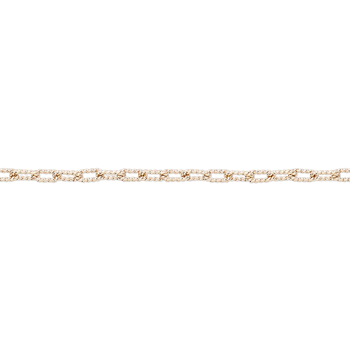 Chain, rose gold-finished sterling silver, 4.5x2mm textured oval cable ...