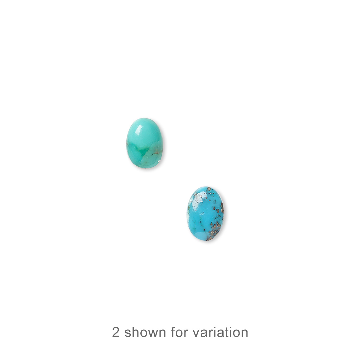 Cabochon Turquoise Dyed Stabilized Blue 7x5mm Calibrated Oval C