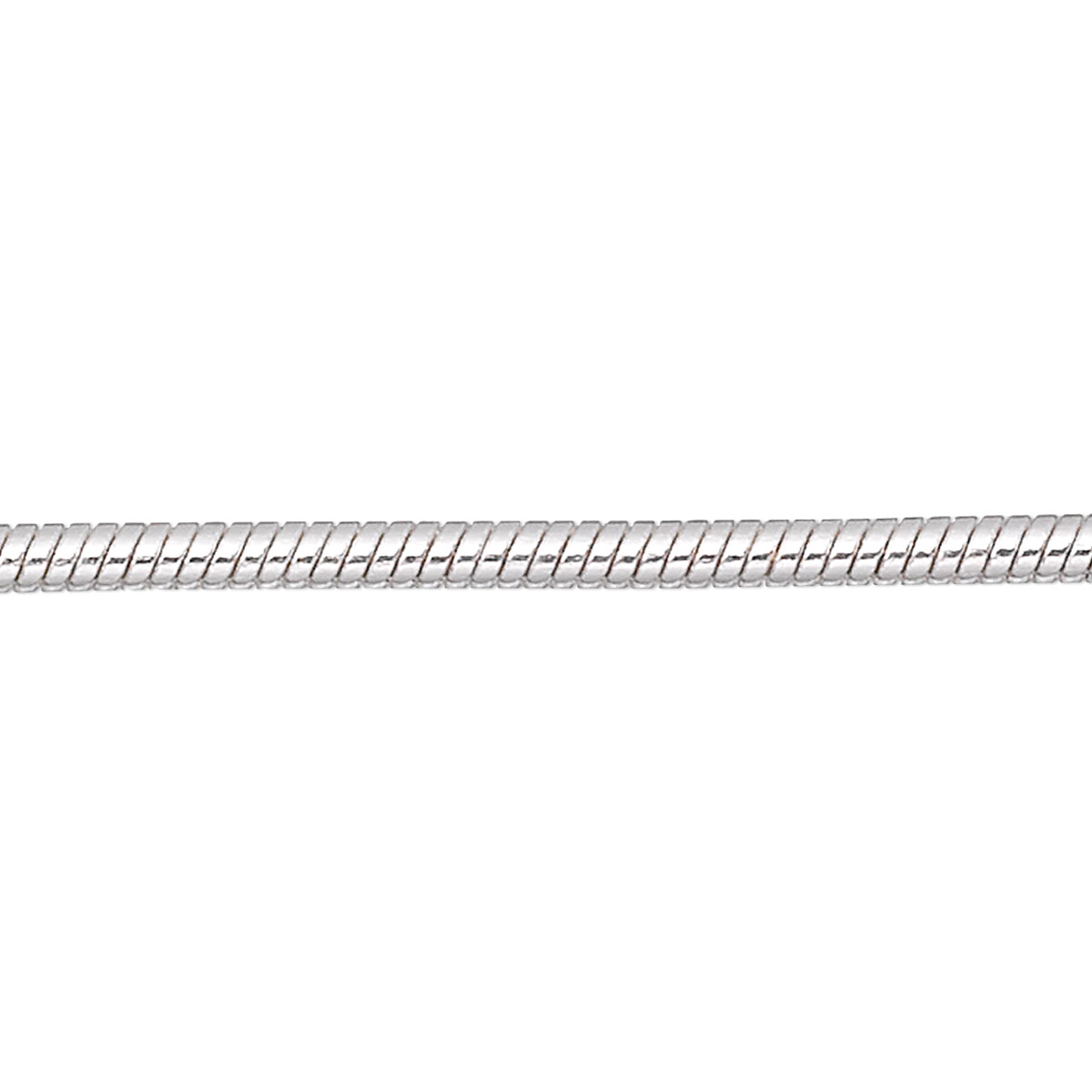 Chain, silver-plated brass, 1mm snake, 24 inches with 1-inch extender ...