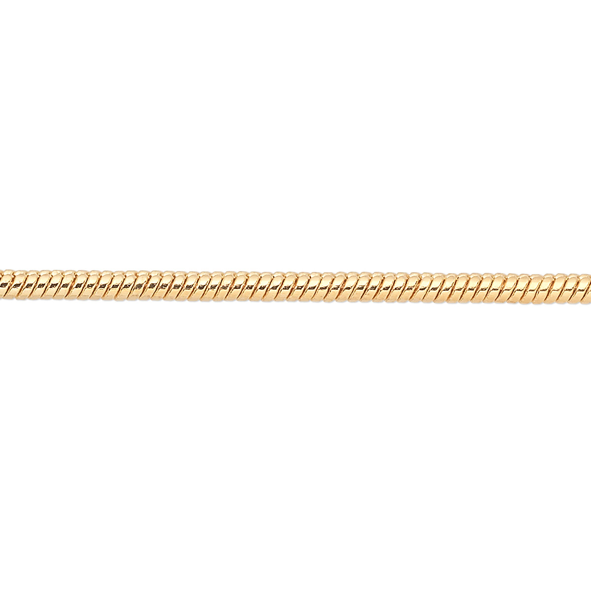 Chain, gold-finished brass, 2mm snake, 24 inches with 1-inch extender ...
