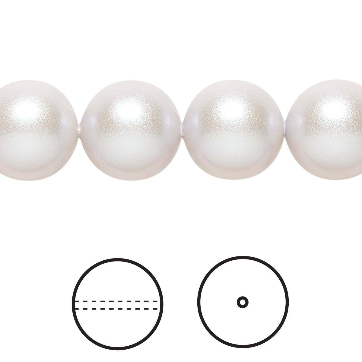 Pearl, Crystal Passions®, iridescent dove grey, 12mm round (5810). Sold ...