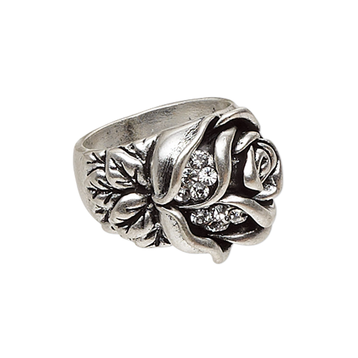 Ring, antique silver-plated 
