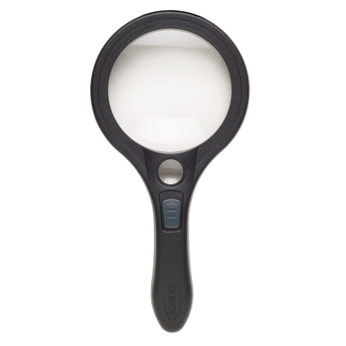 Magnifier, Carson®, Lumé Series™, glass, acrylic and plastic, black and ...