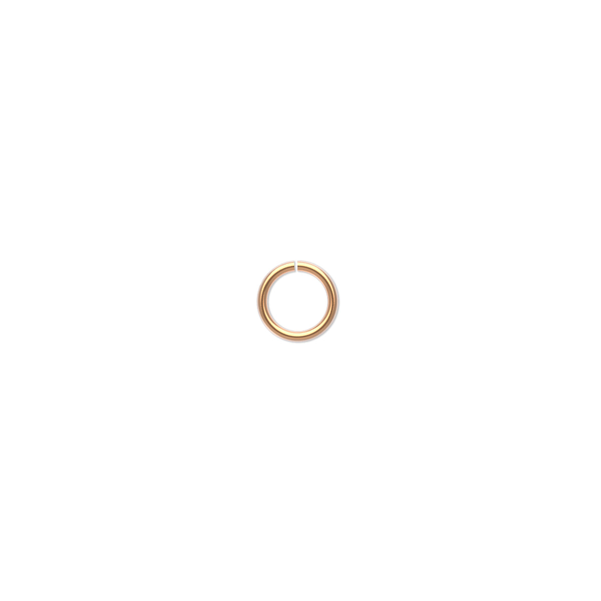 Jump ring, gold-plated brass, 6mm round, 4.4mm inside diameter, 20 ...