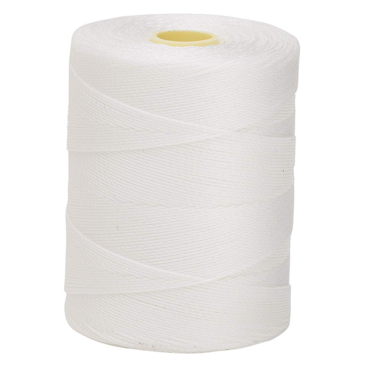 Thread, C-Lon®, nylon, white, 0.25mm diameter. Sold per 320-yard bobbin ...