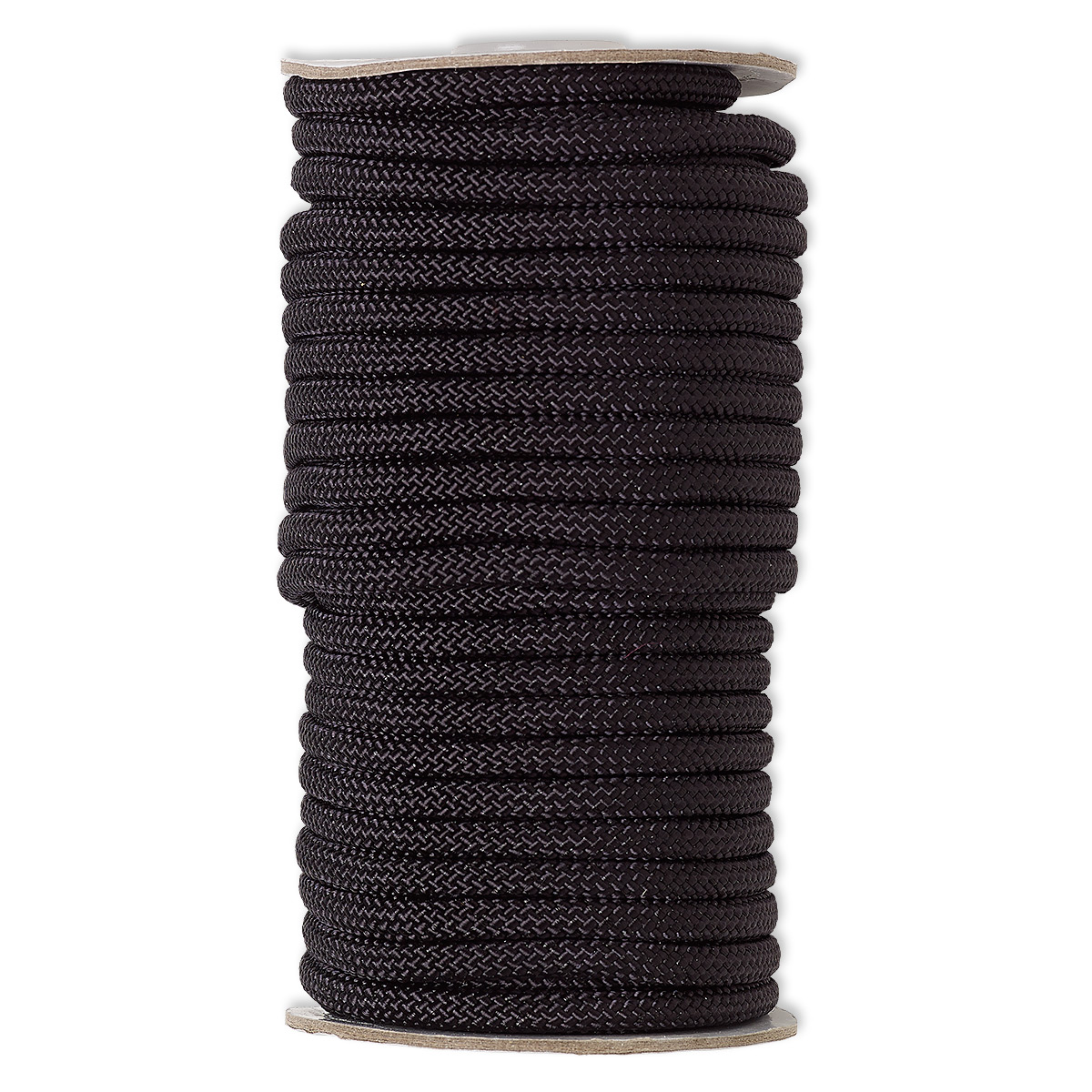 Cord, nylon, black, 6mm braided. Sold per 60-foot spool. - Fire ...