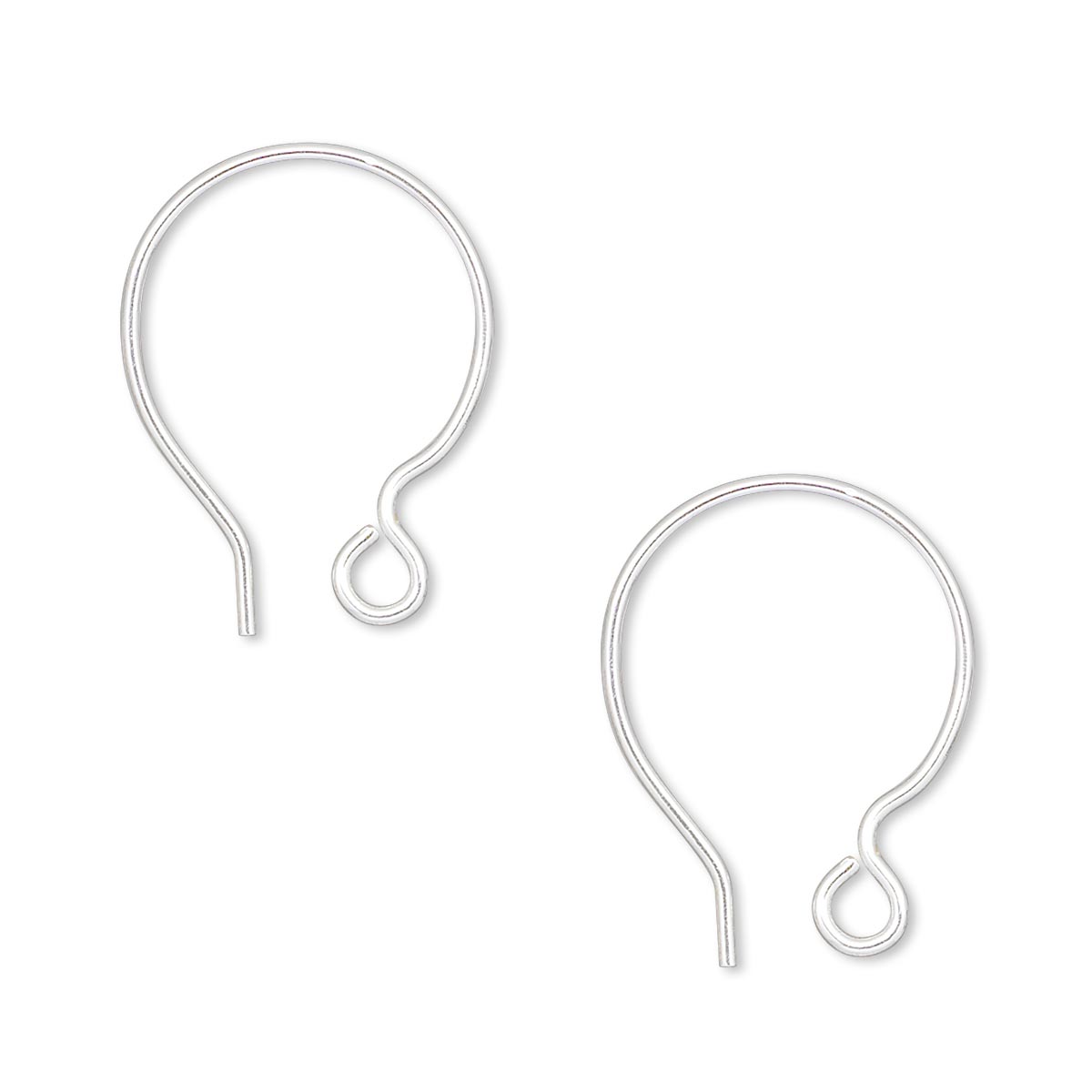 Ear wire, sterling silver-filled, 19mm French hook with open loop, 20 ...