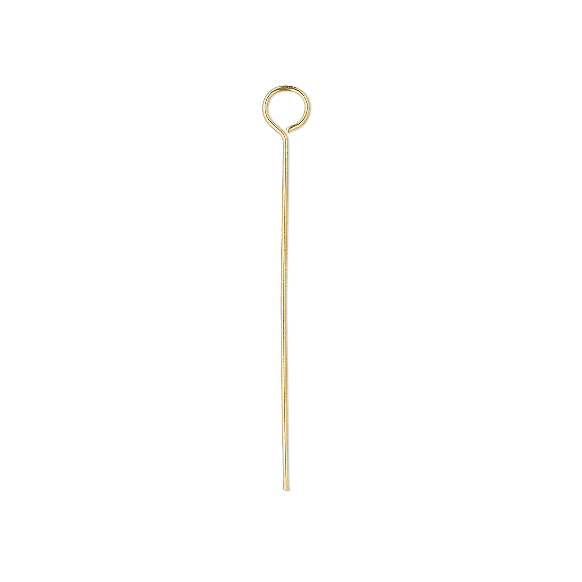 Eye pin, 14Kt gold-filled, 1-1/8 inches, 26 gauge. Sold per pkg of 10 ...
